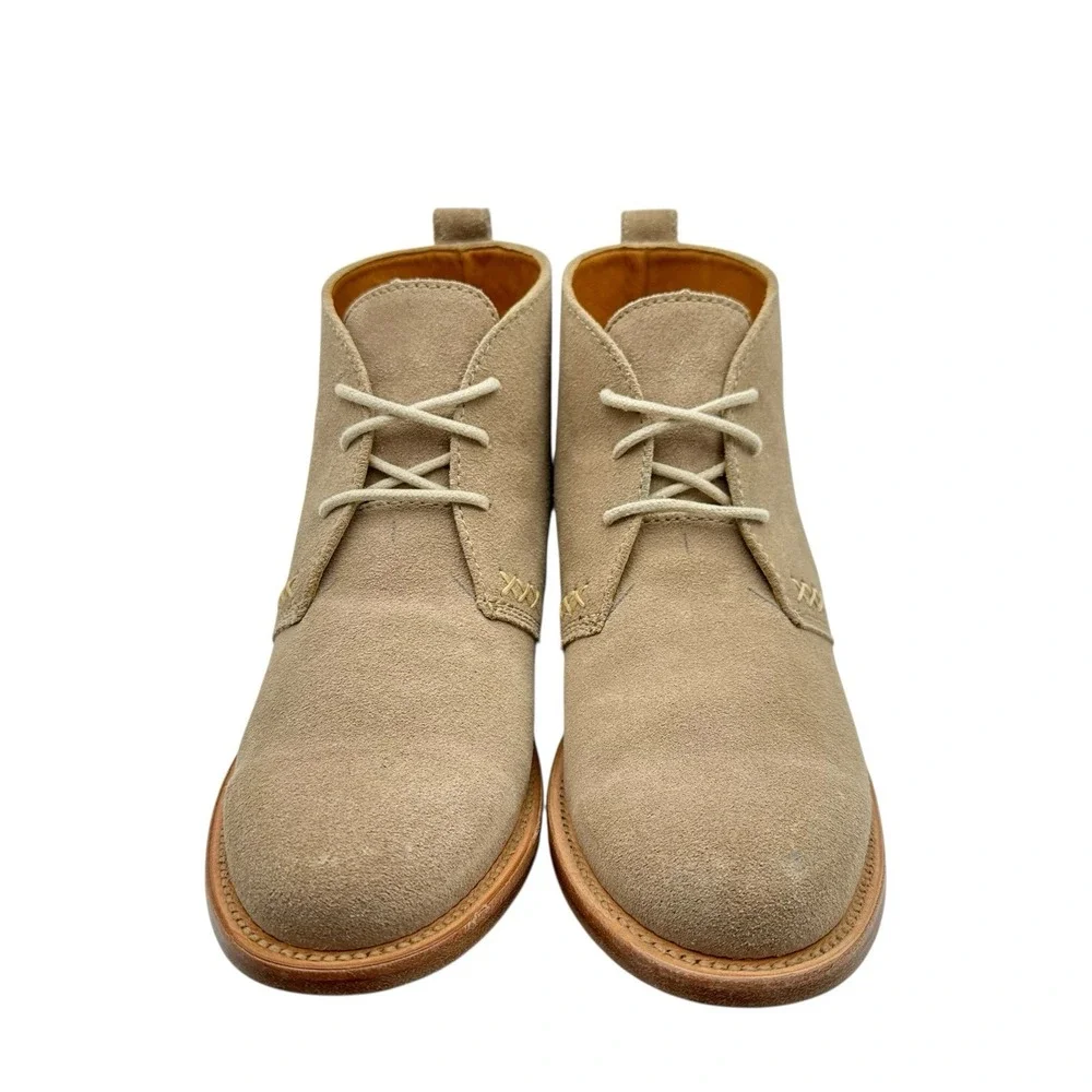 Men's 10 D - Hevias The Wanderer Beige Suede Leather Ankle Boots Desert Chukka‎